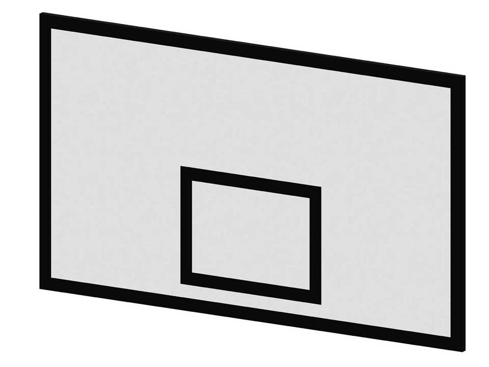 PANNEAU DE BASKET RECTANGULAIRE FIBRE DE VERRE - SODEX SPORT