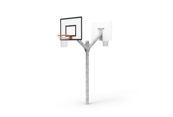 TOUR DE BASKETBALL DOUBLE TETES  3,05 M - METALUPLAST