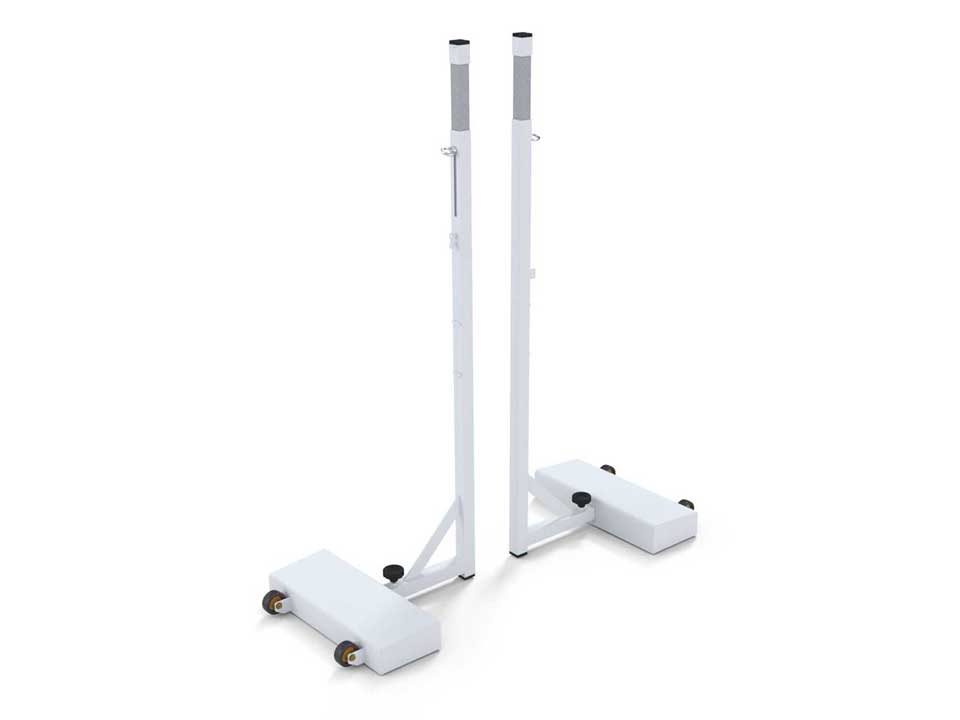 POTEAUX DE BADMINTON COMPETITION MOBILES AVEC EMBASE 62 KG - SODEX SPORT