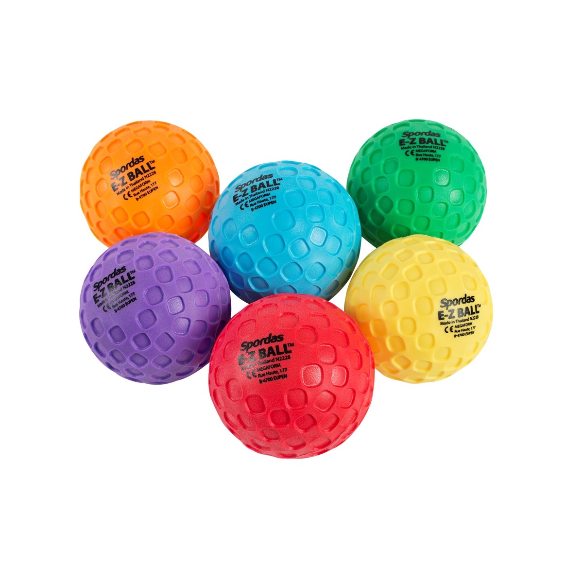 LOT DE 6 BALLES E-Z ALVEOLEES - MEGAFORM