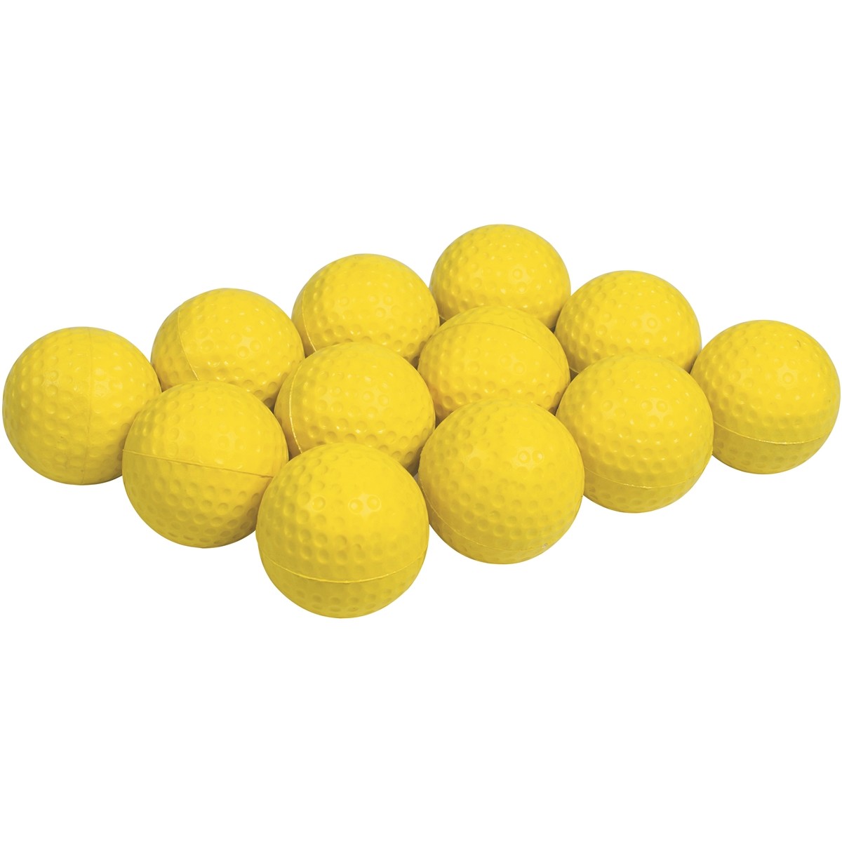 LOT DE 12 BALLES DE GOLF EN CAOUTCHOUC - MEGAFORM