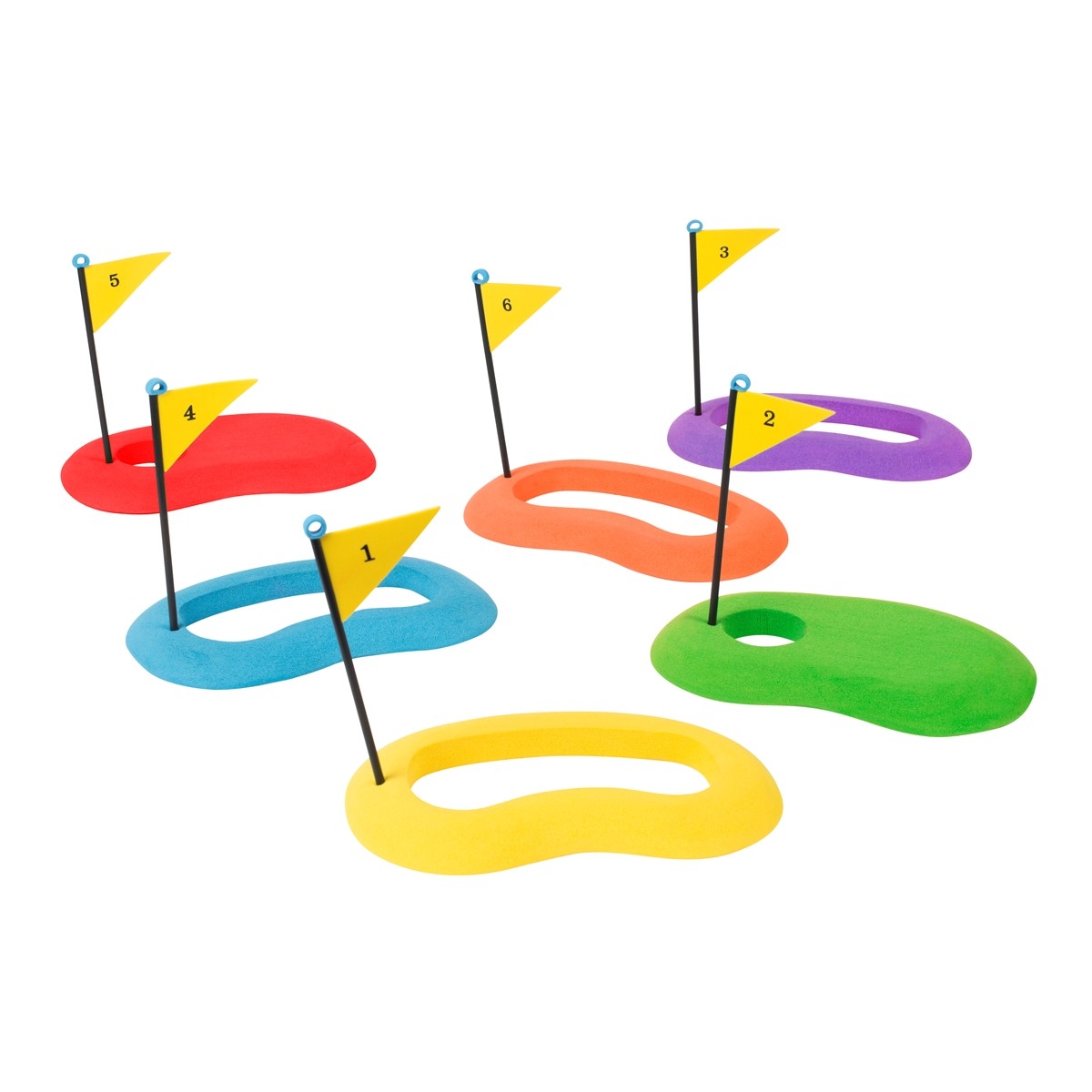 LOT DE 6 CIBLES DE GOLF EN MOUSSE - MEGAFORM