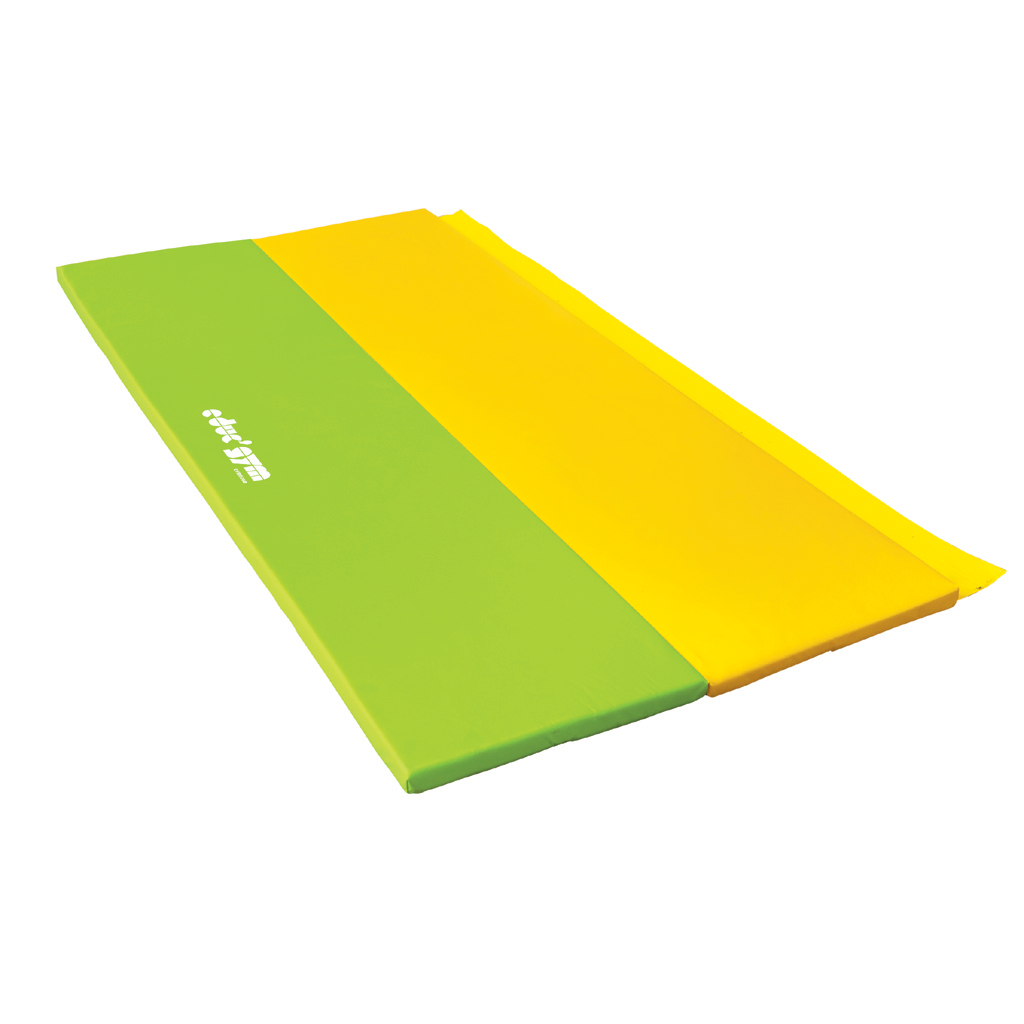 TAPIS PLIANT VERT/JAUNE - 200X100X4CM - EDUC'GYM