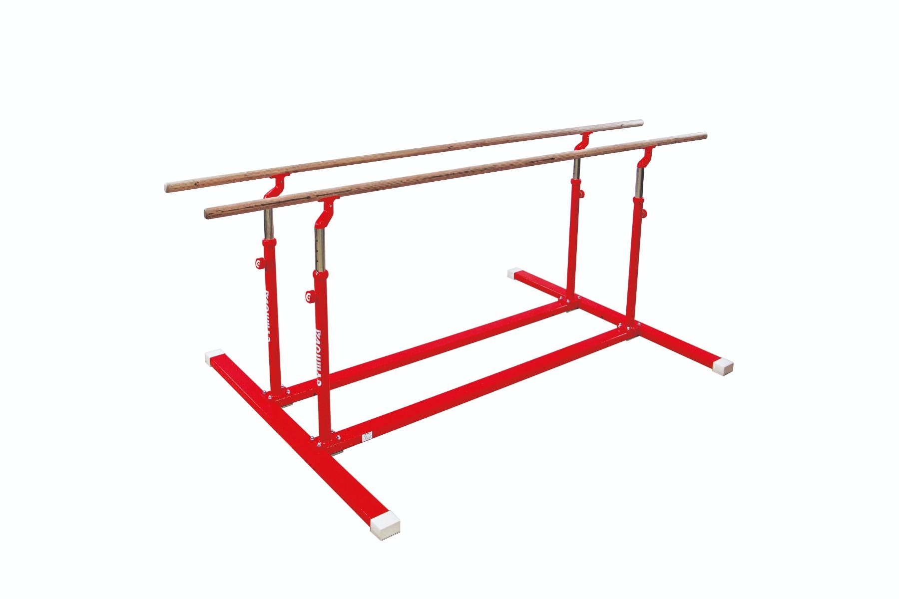 BARRES PARALLELES SCOLAIRES PIEDS REPLIABLES + CHARIOTS - GYMNOVA