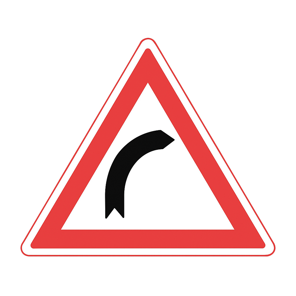 PANNEAU SÉCURITÉ ROUTIÈRE - DANGER VIRAGE DROITE