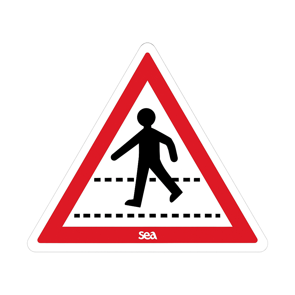 PANNEAU SÉCURITÉ ROUTIÈRE - PASSAGE PIETON 