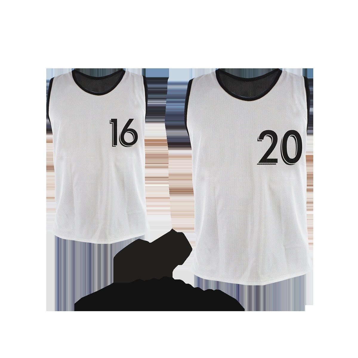 LOT DE 5 CHASUBLES REVERSIBLES NUMEROTEES DE 16 A 20