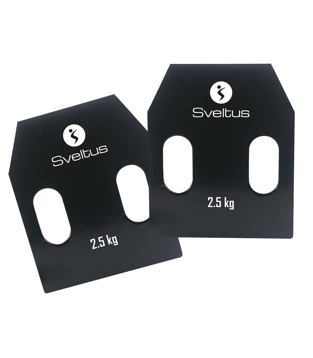 PAIRES DE PLAQUES ACIER AVEC POIGNÉES 2,5 KG - SVELTUS