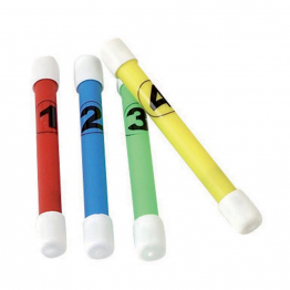 LOT DE 4 BATONS LESTES ET NUMEROTES