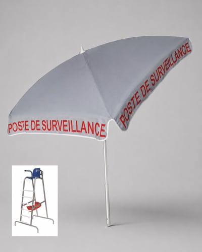 PARASOL INCLINABLE POSTE SURVEILLANCE - SEVA PISCINE