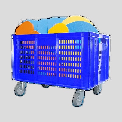 BAC DE RANGEMENT INOX 316L SUR ROUES - SEVA PISCINE