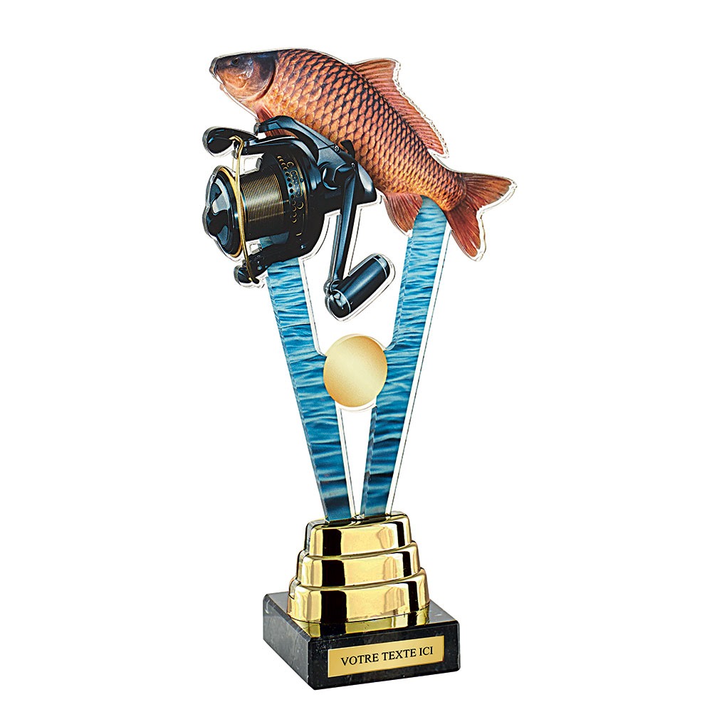 TROPHEE ACRYLIQUE PECHE 24 CM PN036