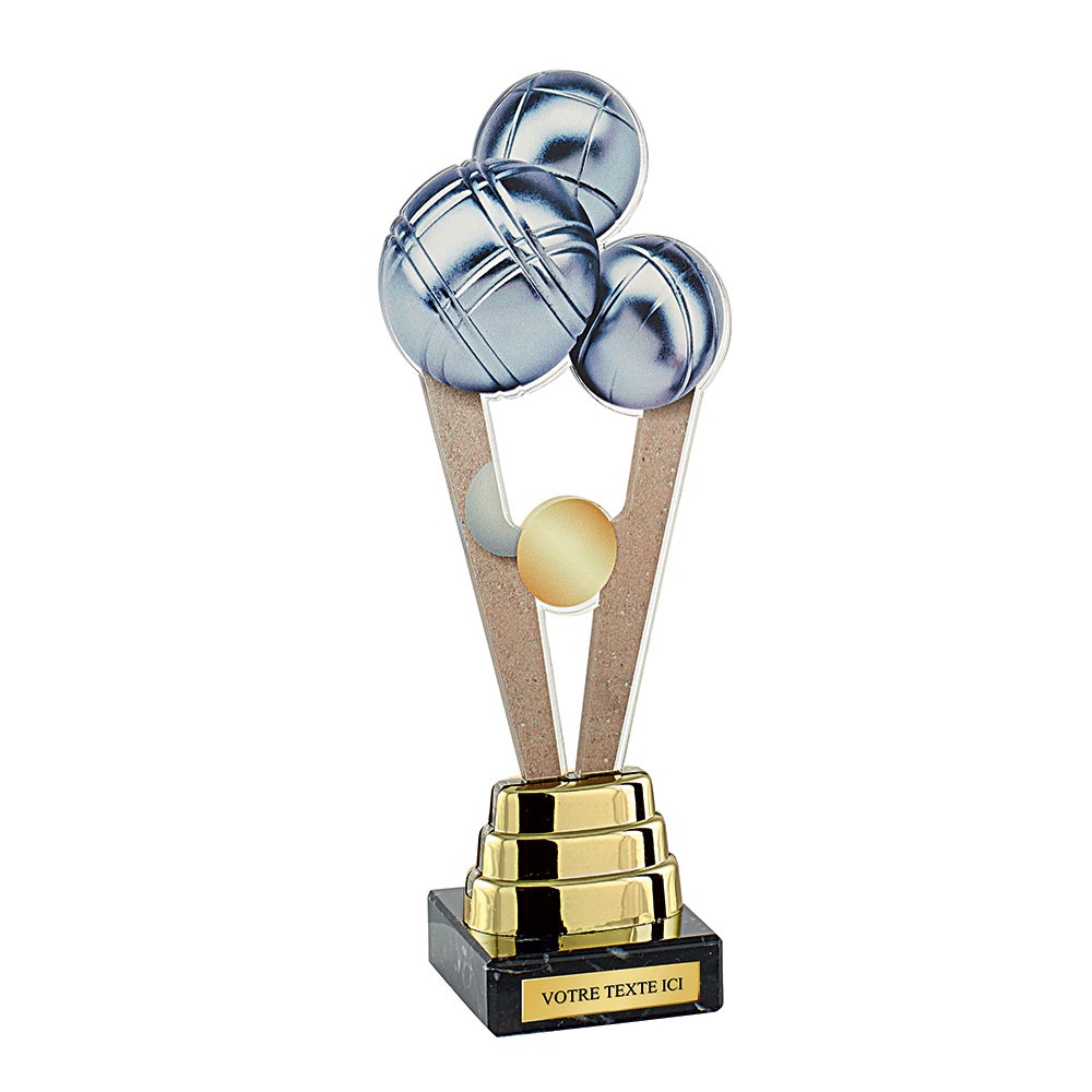 TROPHEE ACRYLIQUE PETANQUE 23 CM PN039