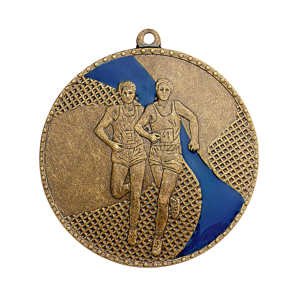 MÉDAILLE FRAPPÉE ET BLEU RUNNING 50 MM - M260