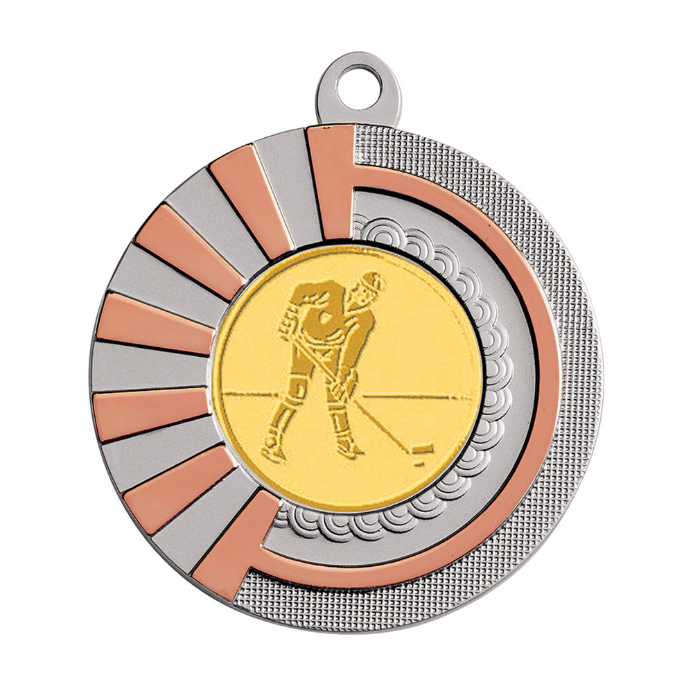 MÉDAILLE PORTE-CENTRE ZAMAK ET ARGENT 50 MM - M5001
