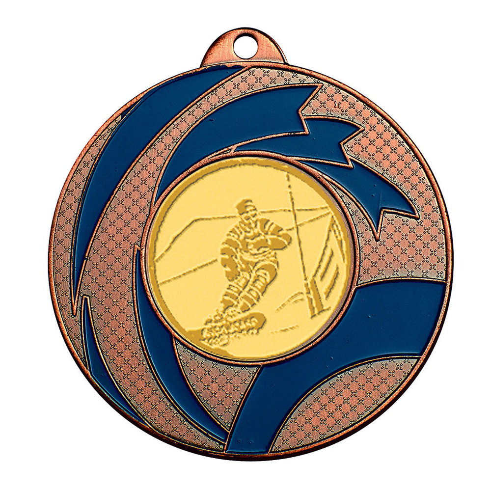 MÉDAILLE PORTE-CENTRE ET BLEU 50 MM - M525