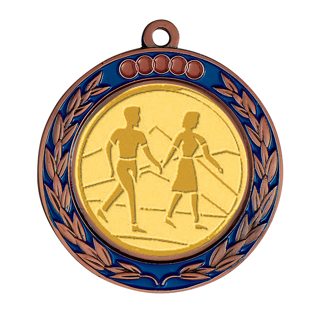 MÉDAILLE PORTE-CENTRE ZAMAK ET BLEU 70 MM  - M727