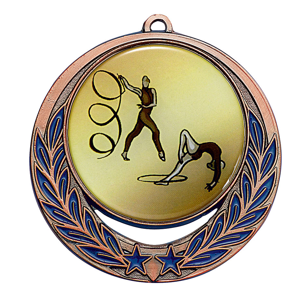 MÉDAILLE PORTE-CENTRE ZAMAK ET BLEU 70 MM  - M729