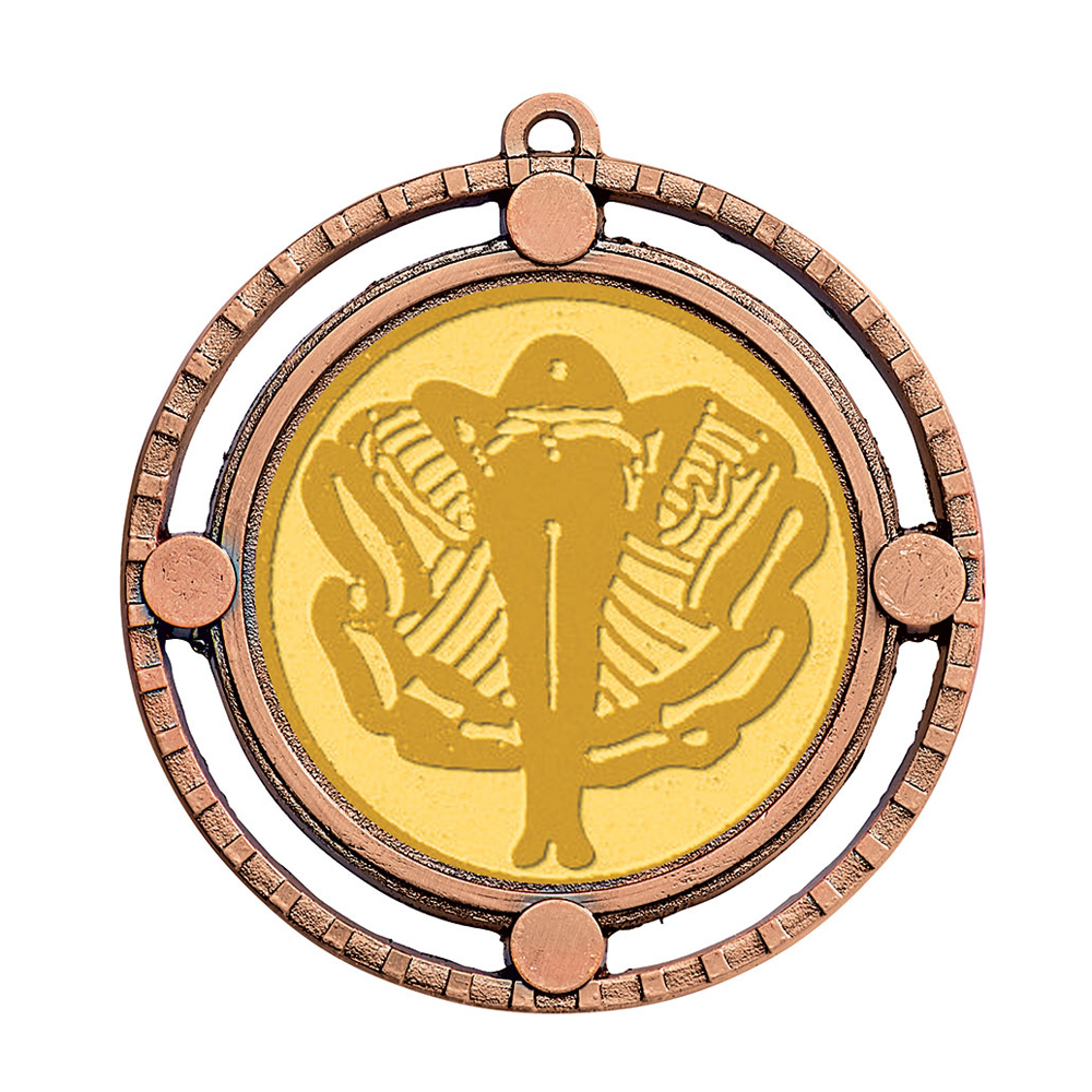 MÉDAILLE PORTE-CENTRE ZAMAK 70 MM  - M762