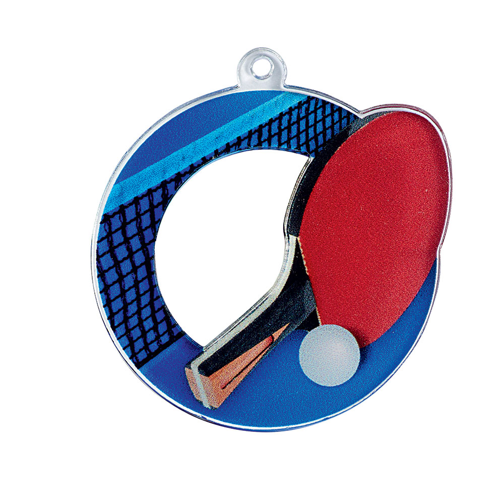 MÉDAILLE ACRYLIQUE TENNIS DE TABLE 50 MM - MAN12