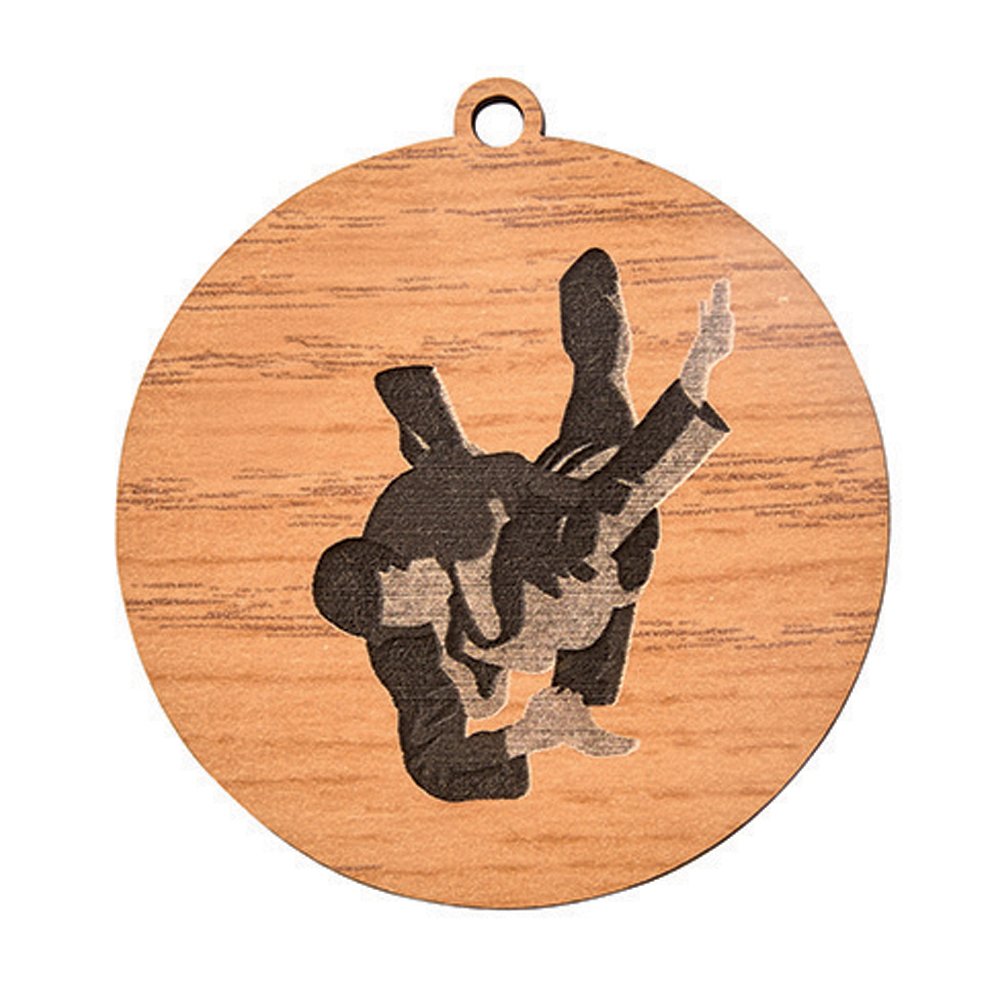 MÉDAILLE EN BOIS JUDO 50 MM - MBG004