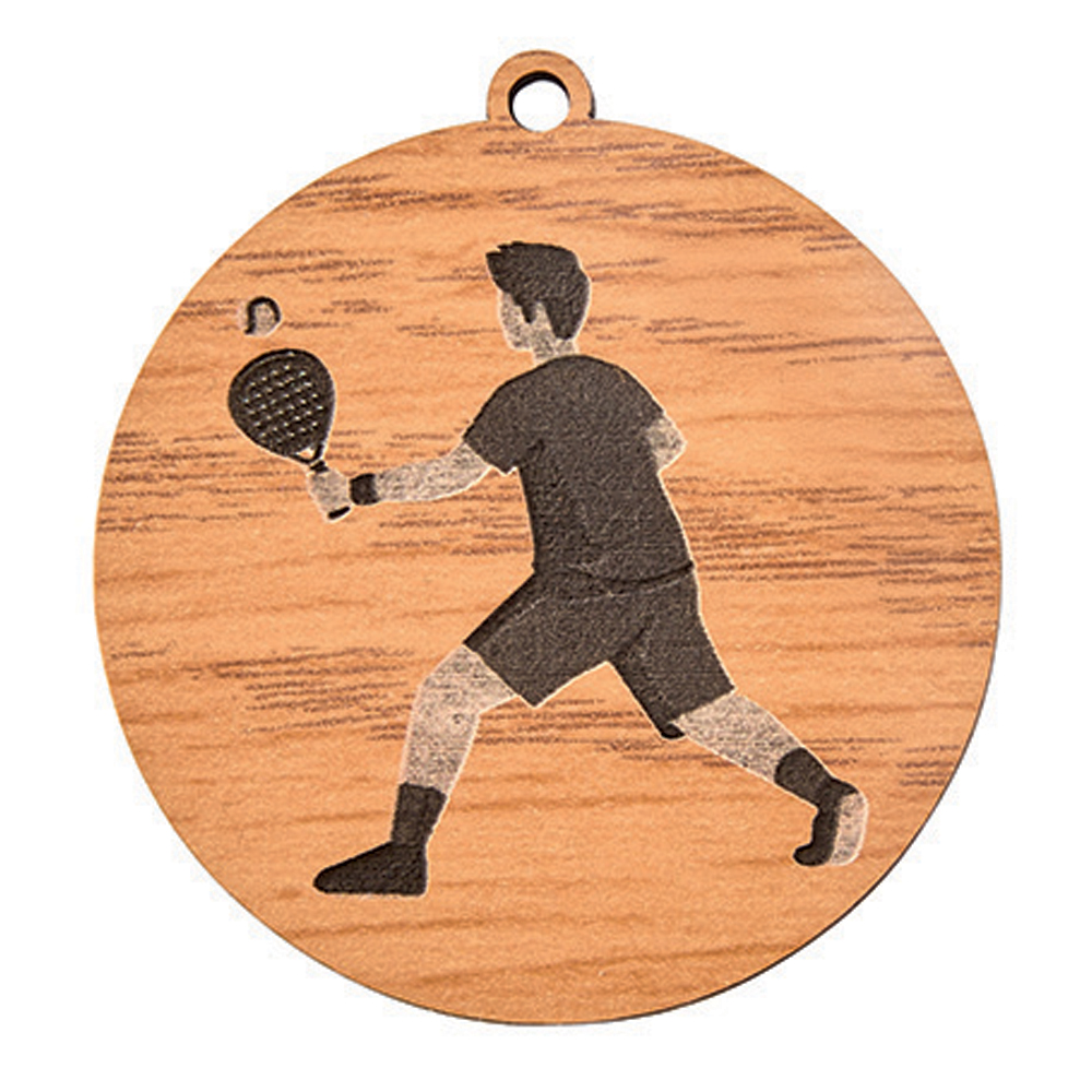 MÉDAILLE EN BOIS PADEL 50 MM - MBG005