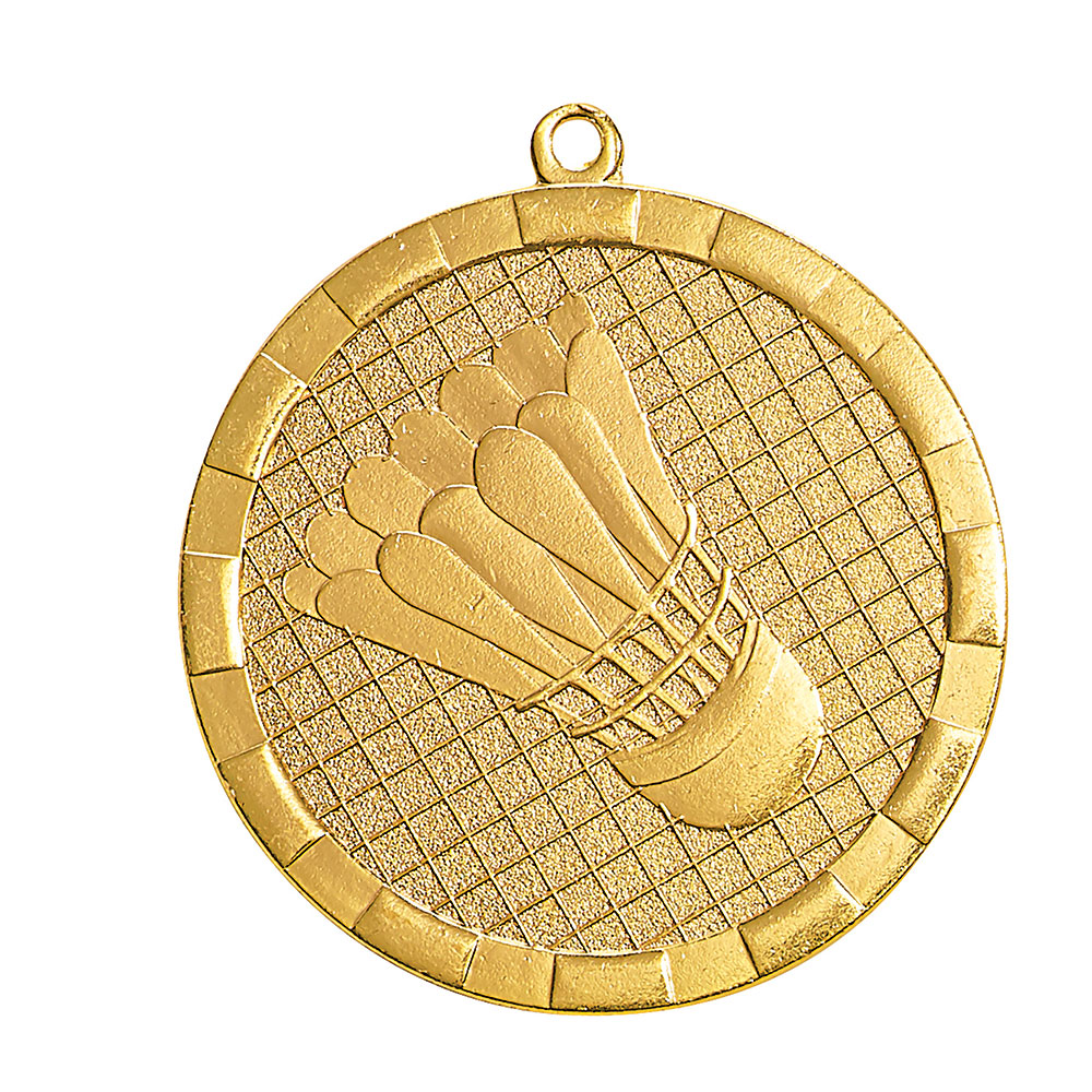 MÉDAILLE FRAPPÉE OR BADMINTON 50 MM - MF50