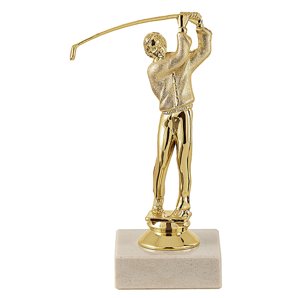 TROPHÉE SUJET PLASTIQUE OR GOLF 15 CM - MSJ033