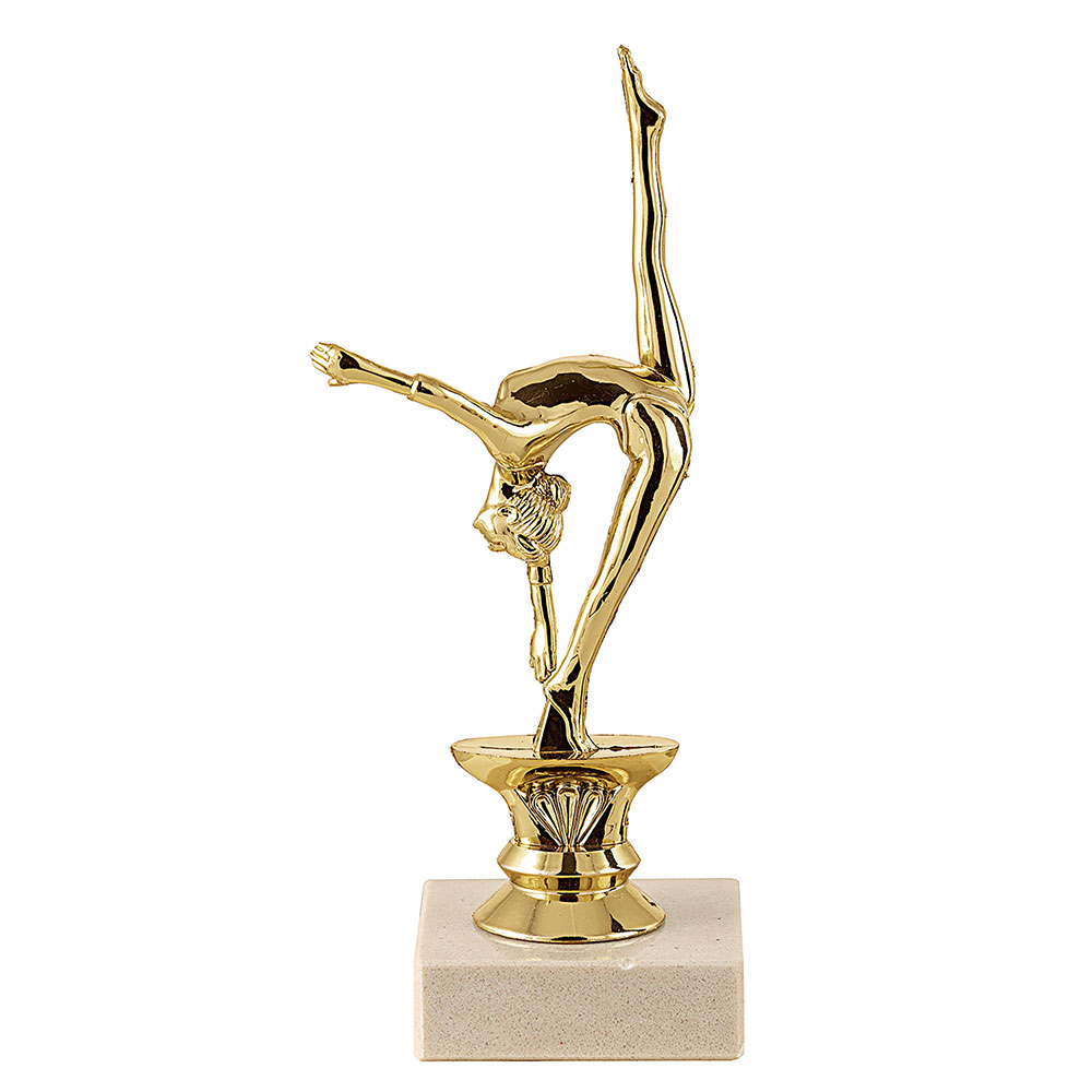 TROPHÉE SUJET PLASTIQUE OR GYMNASTIQUE 18 CM - MSJ034