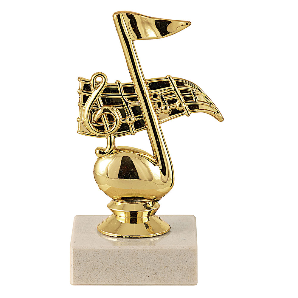 TROPHÉE SUJET PLASTIQUE OR MUSIQUE 13 CM - MSJ046