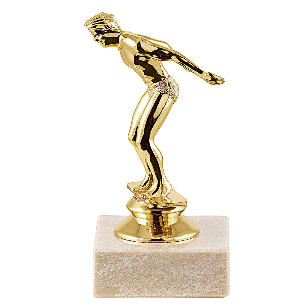 TROPHÉE SUJET PLASTIQUE OR NATATION 10 CM - MSJ048