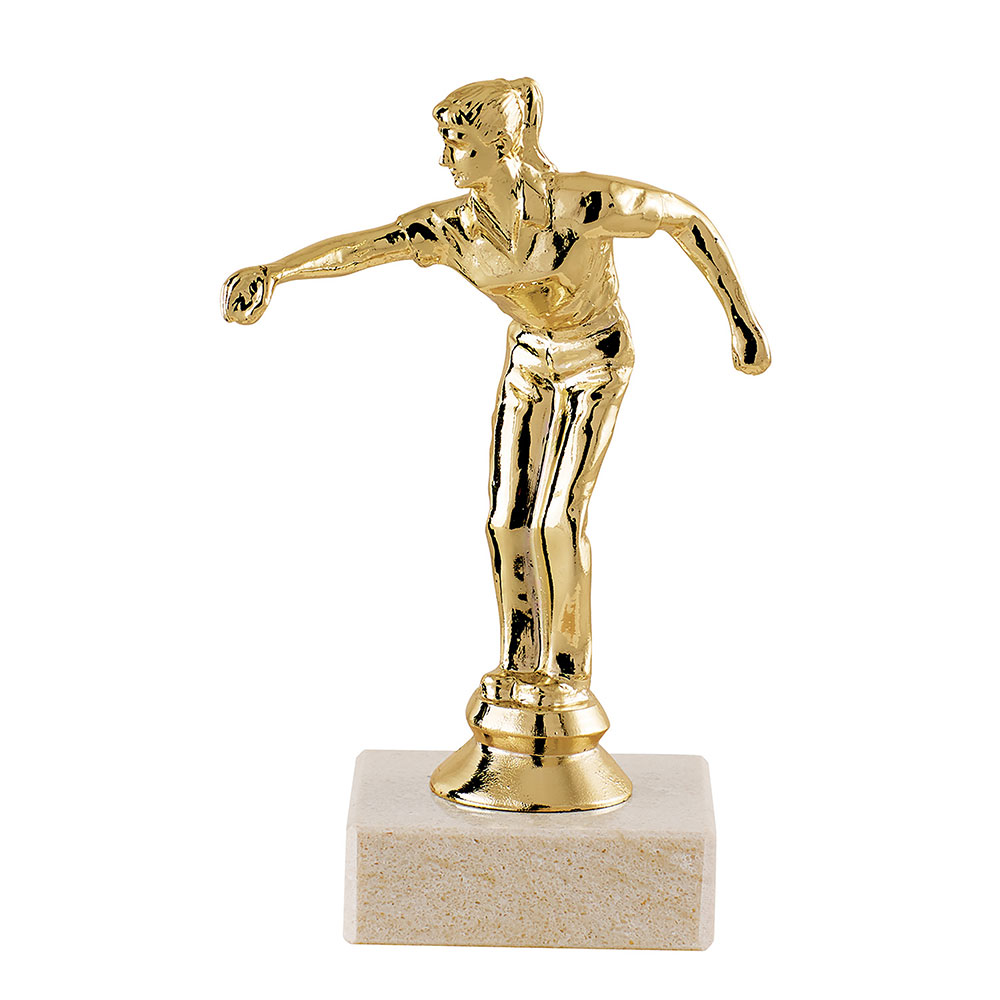 TROPHÉE SUJET PLASTIQUE OR PÉTANQUE 13 CM - MSJ051