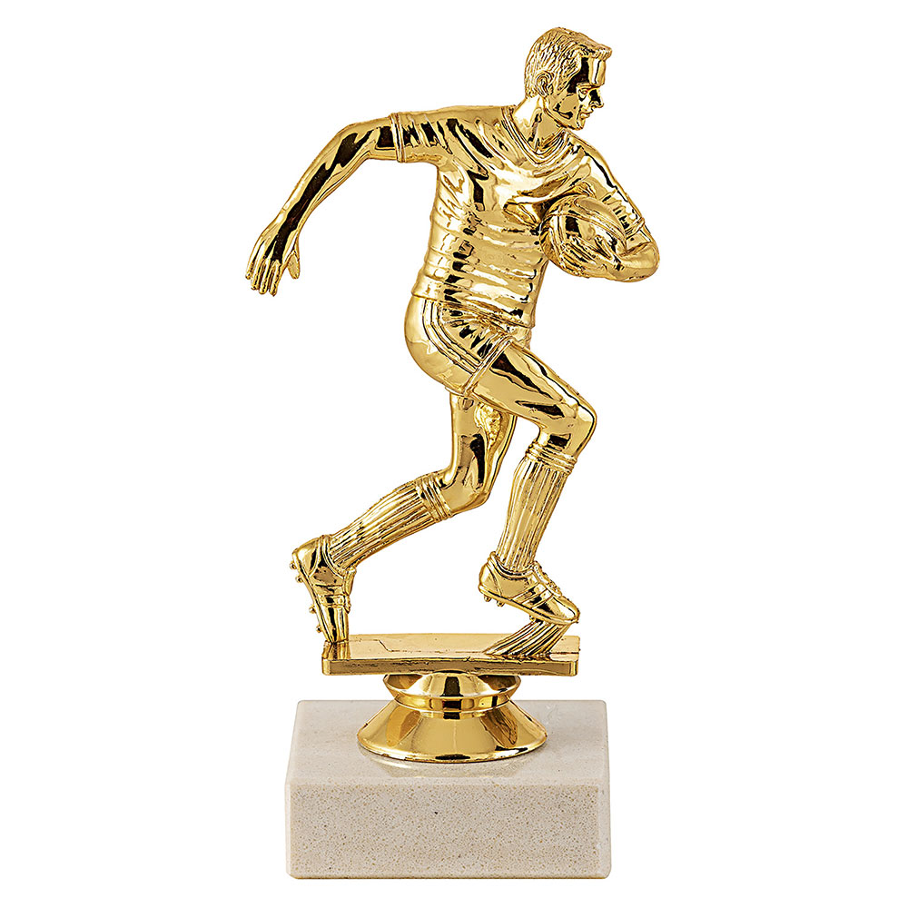 TROPHÉE SUJET PLASTIQUE OR RUGBY 16 CM - MSJ056