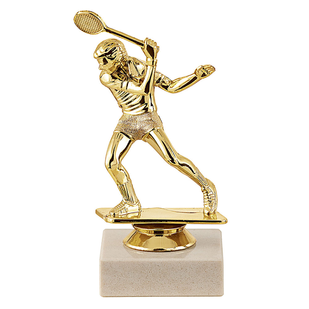 TROPHÉE SUJET PLASTIQUE OR SQUASH 14 CM - MSJ057