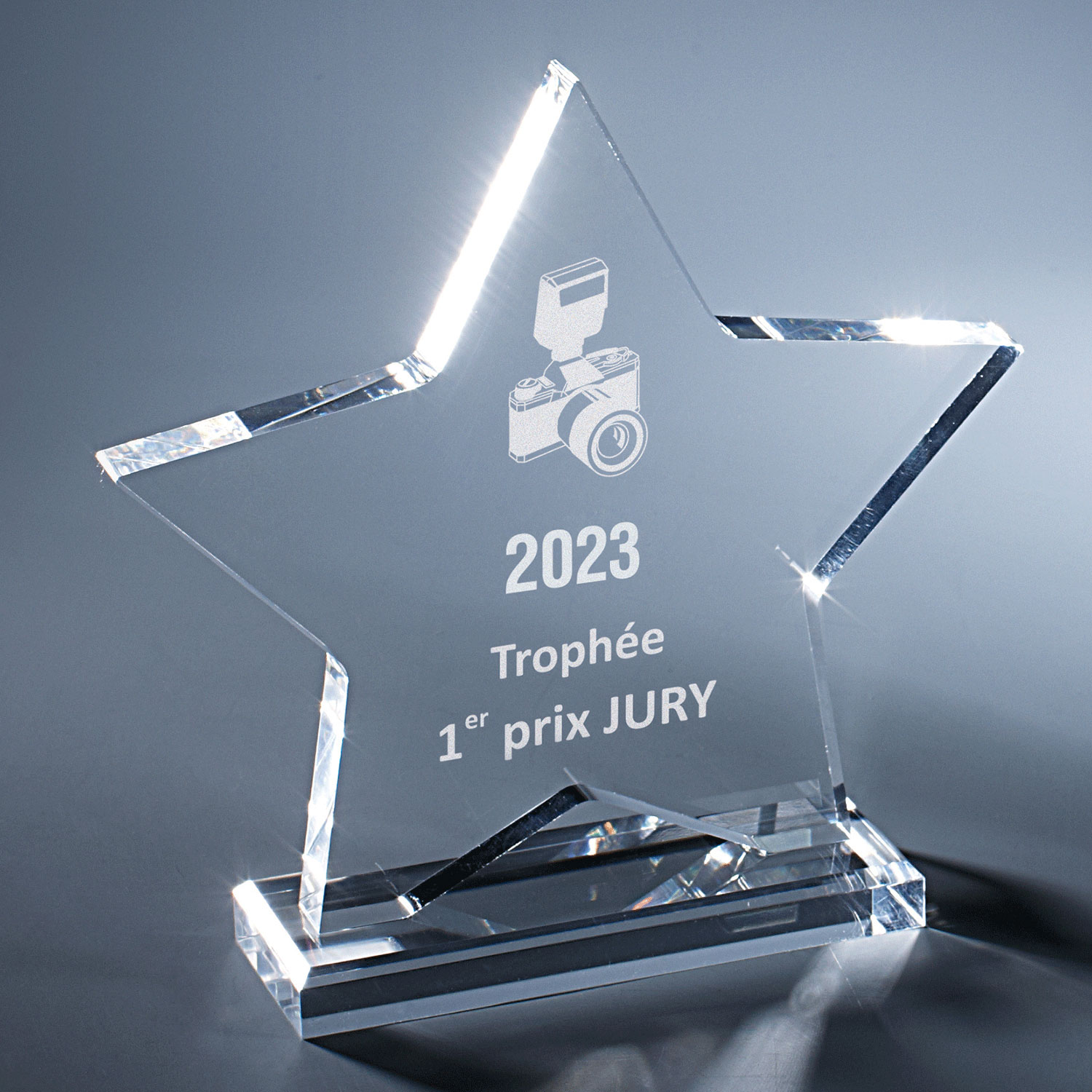 TROPHÉE ACRYLIQUE PERSONNALISABLE 20 CM - PL067