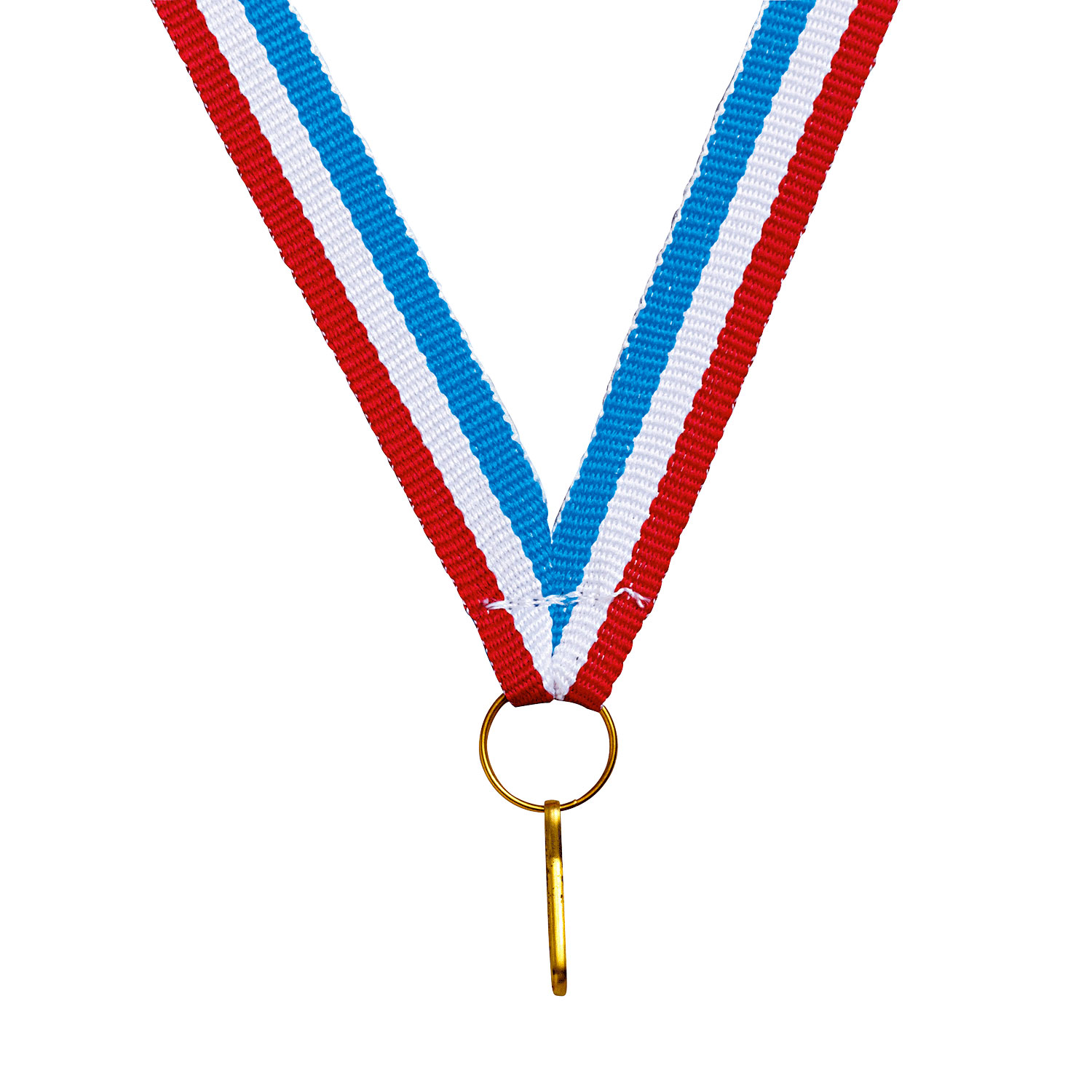 RUBAN BLEU CIEL / BLANC / ROUGE POUR MÉDAILLE - R21