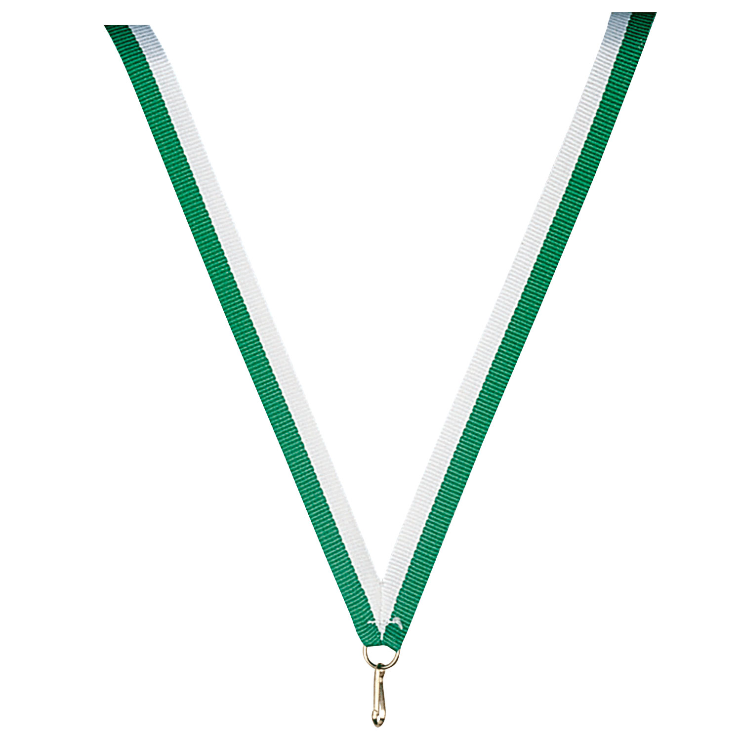 RUBAN VERT ET BLANC POUR MÉDAILLE - R8
