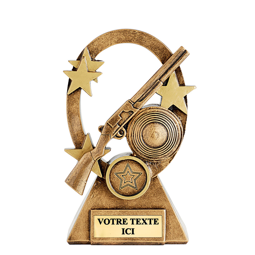 TROPHÉE RÉSINE DISCIPLINE BALL TRAP 16 CM - RS3128