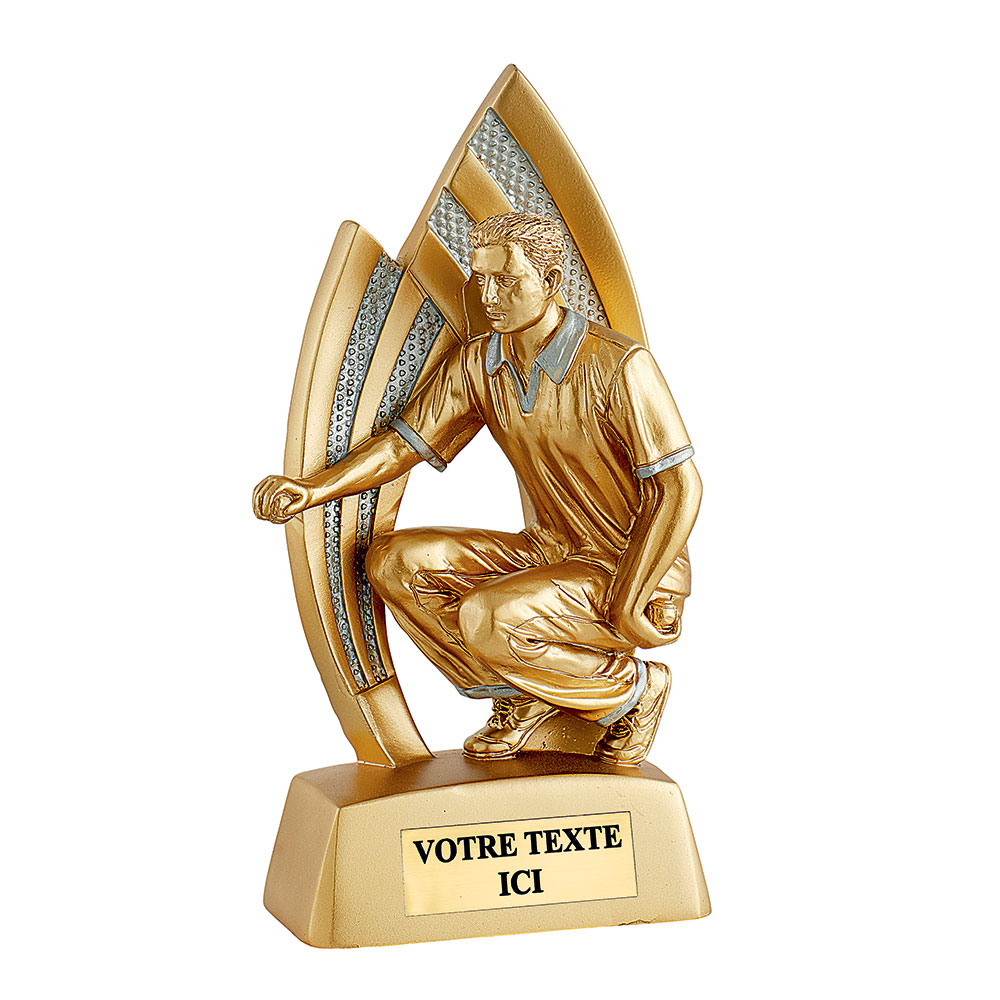 TROPHÉE RÉSINE DISCIPLINE PÉTANQUE 18 CM - RS3434