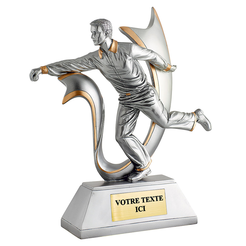 TROPHÉE RÉSINE DISCIPLINE BOULE LYONNAISE 24 CM - RS3438