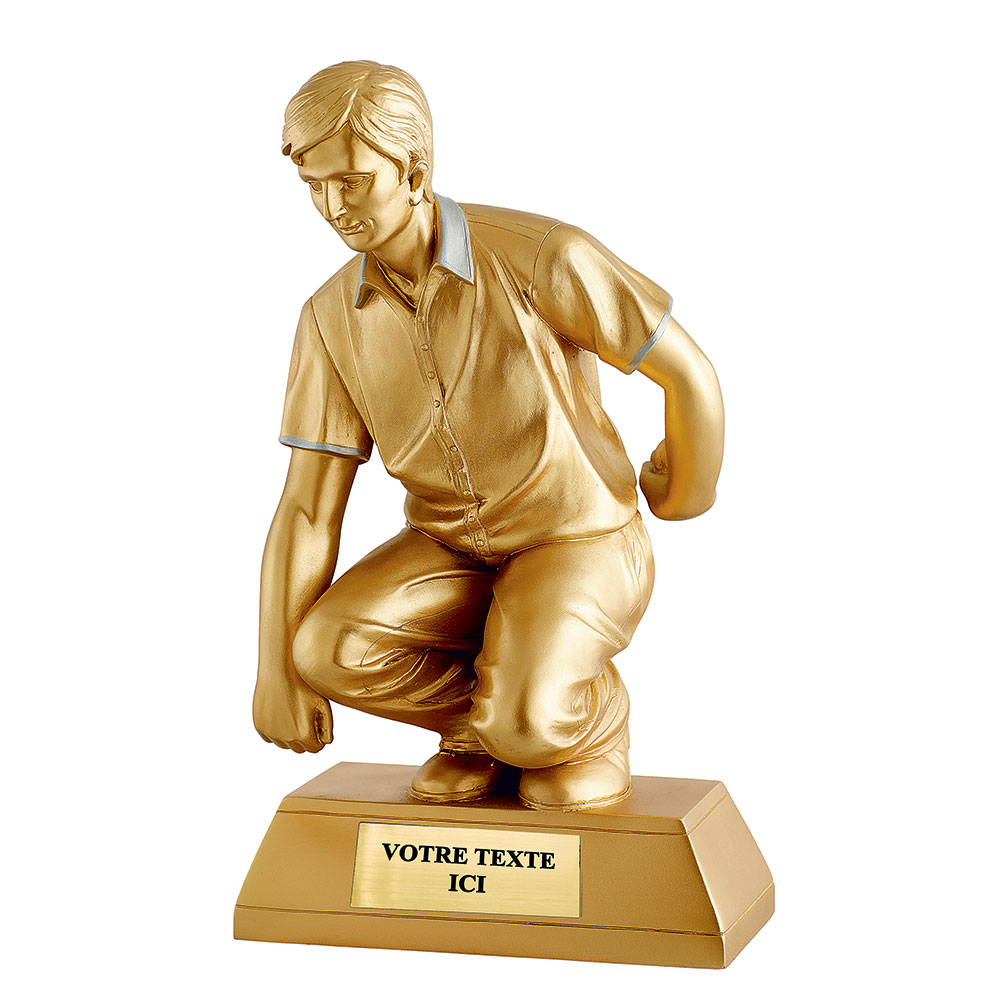 TROPHÉE RÉSINE DISCIPLINE PÉTANQUE 31 CM - RS3441