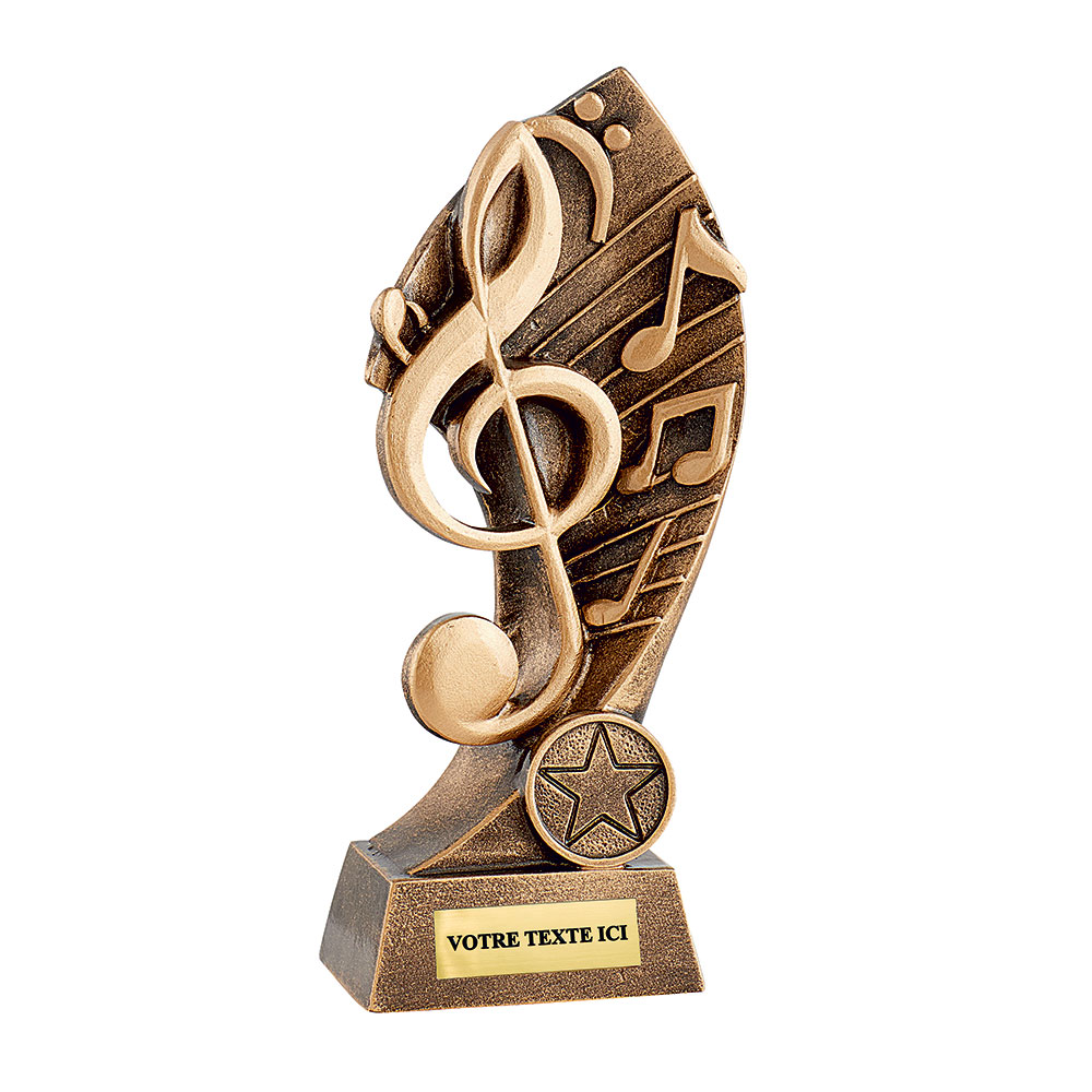 TROPHÉE RÉSINE DISCIPLINE MUSIQUE 17 CM - RS3447