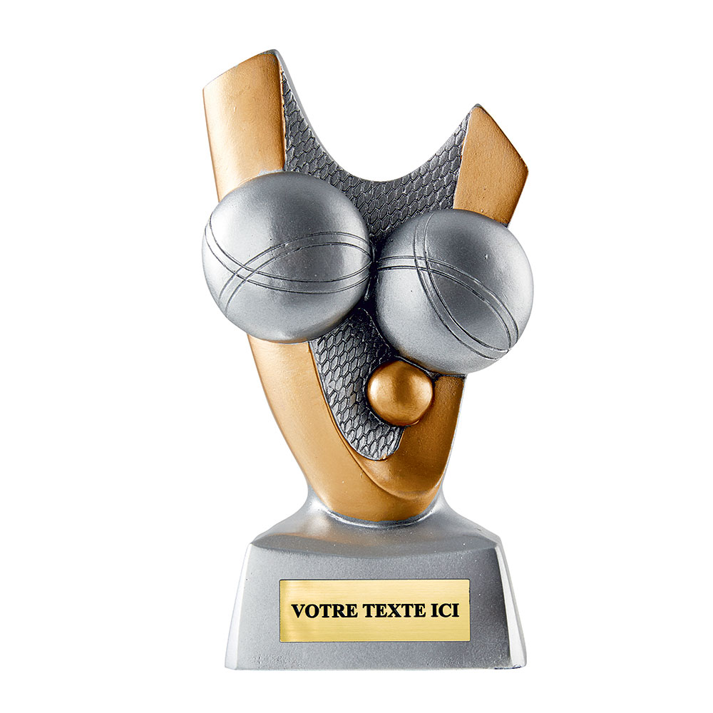 TROPHÉE RÉSINE DISCIPLINE PÉTANQUE 14 CM - RS3530