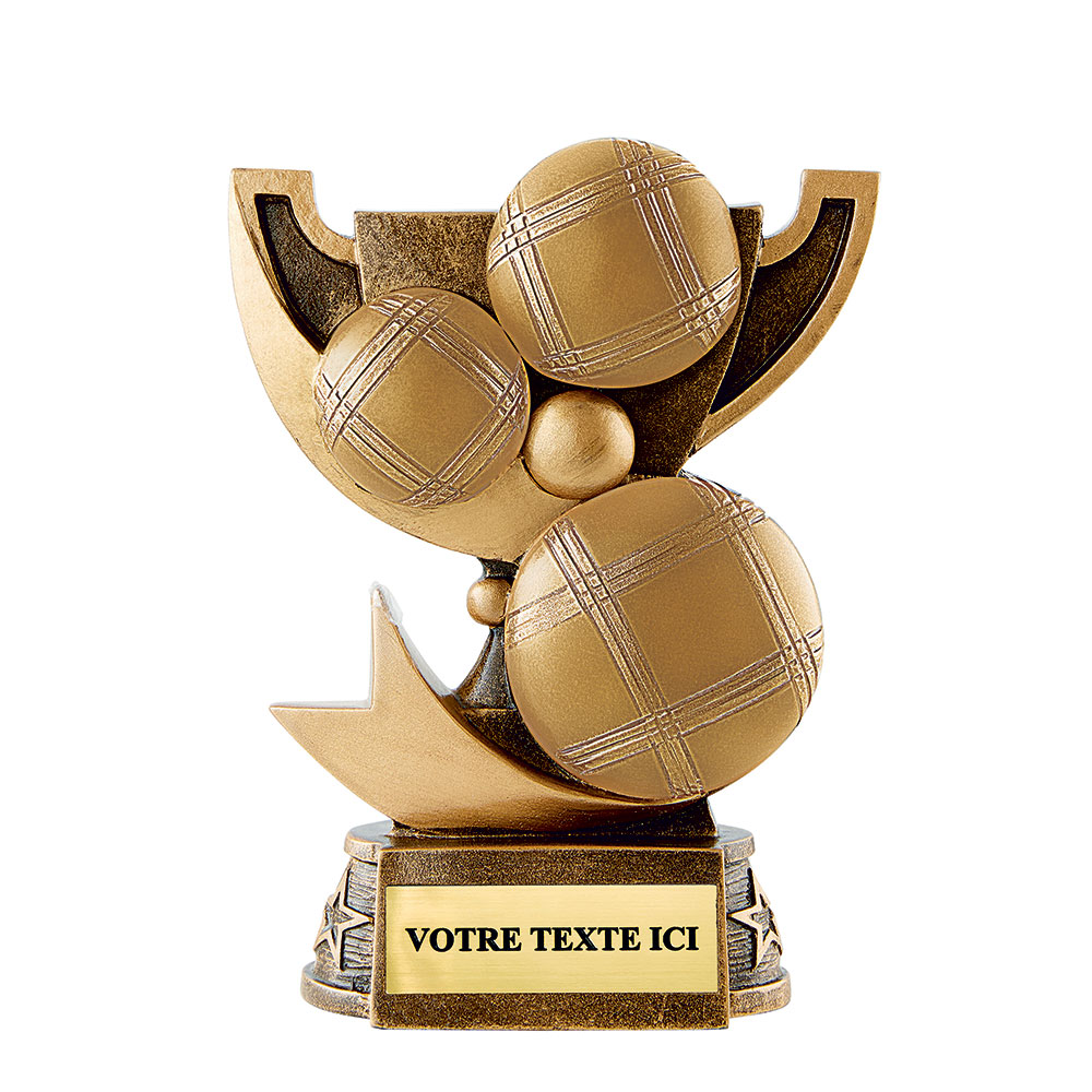 TROPHÉE RÉSINE DISCIPLINE PÉTANQUE 15 CM - RS3562