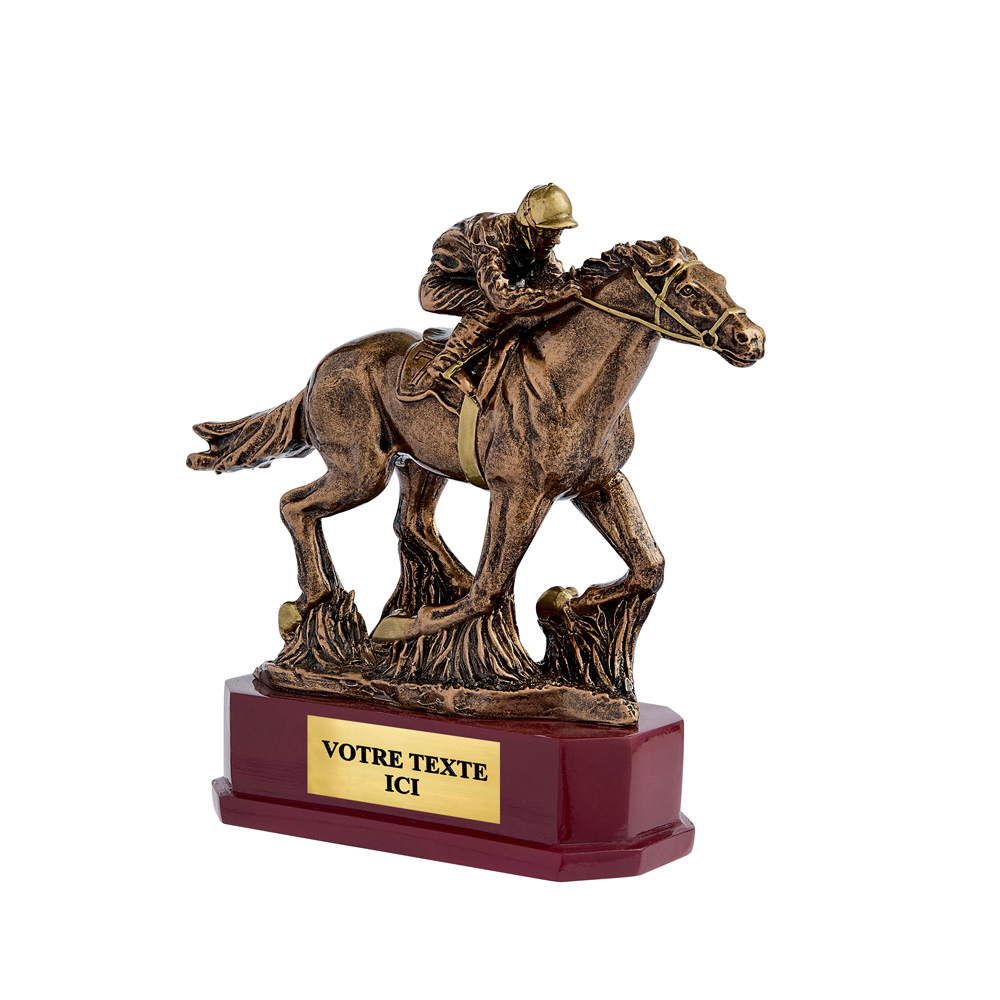 TROPHÉE RÉSINE DISCIPLINE BRONZE ÉQUITATION 19 CM - RS5115