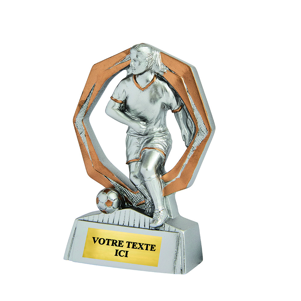 TROPHÉE RÉSINE DISCIPLINE ÉCO ARGENT / OR FOOTBALL 11 CM - RS5120