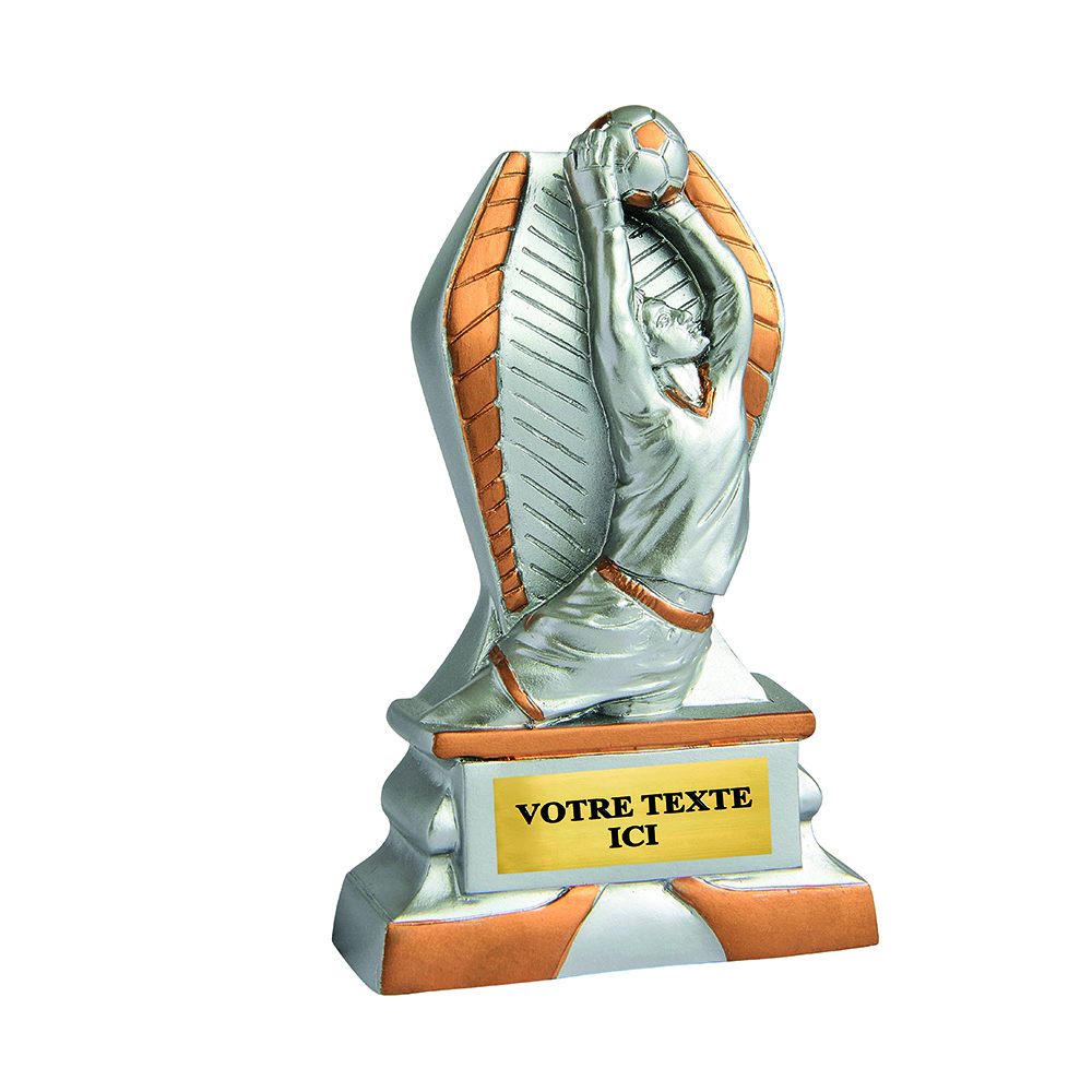 TROPHÉE RÉSINE DISCIPLINE ÉCO ARGENT / OR GARDIEN 12 CM - RS5131