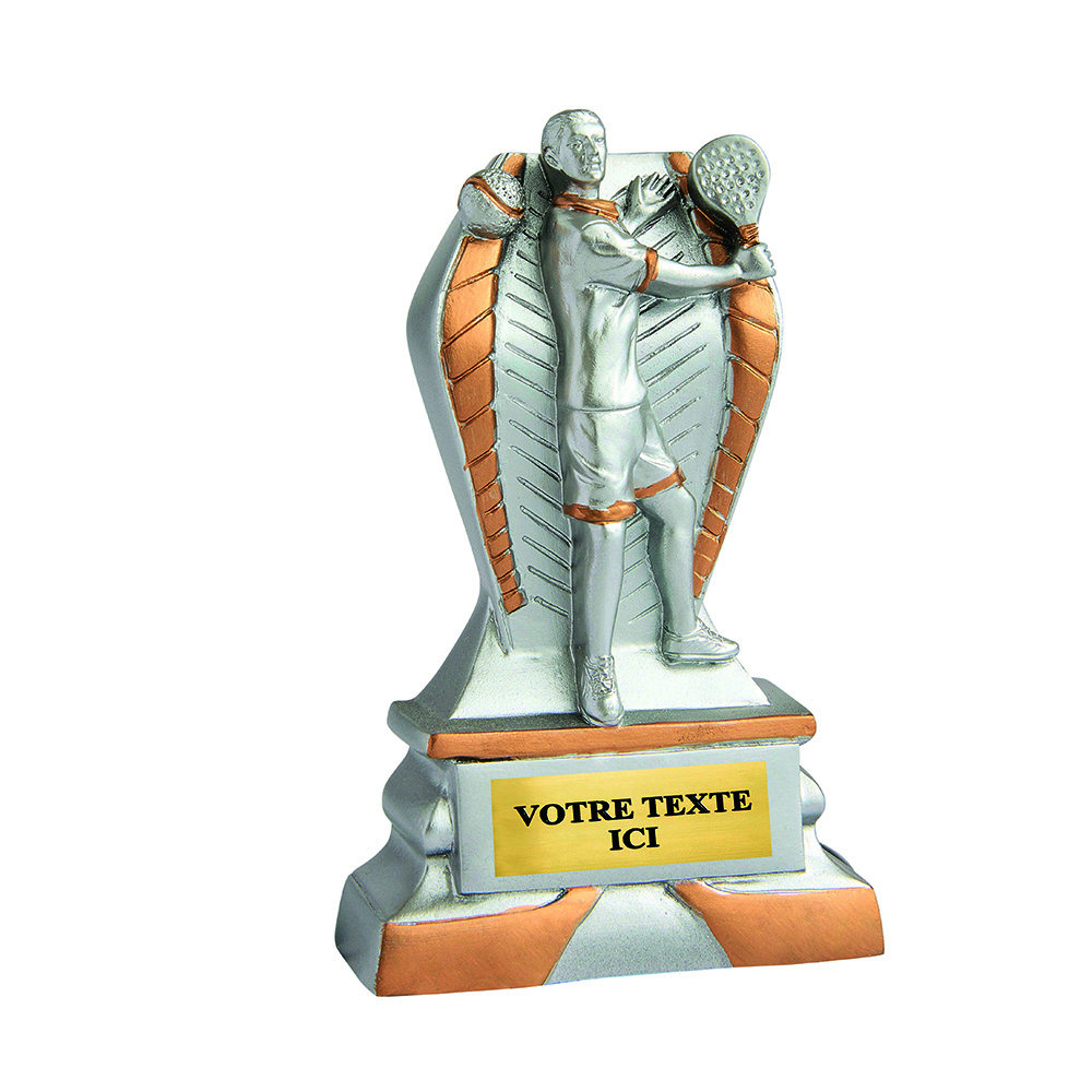 TROPHÉE RÉSINE DISCIPLINE ÉCO ARGENT / OR TENNIS 12 CM - RS5135