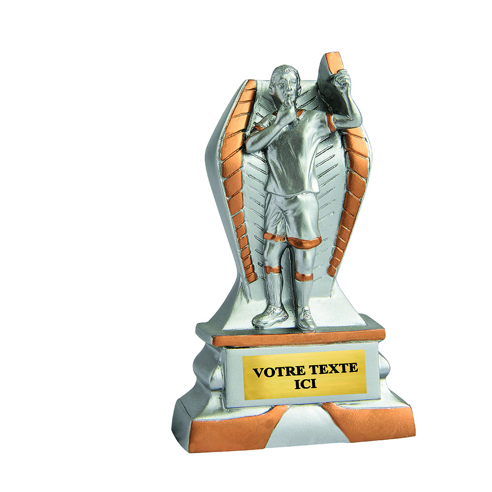 TROPHÉE RÉSINE DISCIPLINE ÉCO ARGENT / OR ARBITRE 12 CM - RS5138