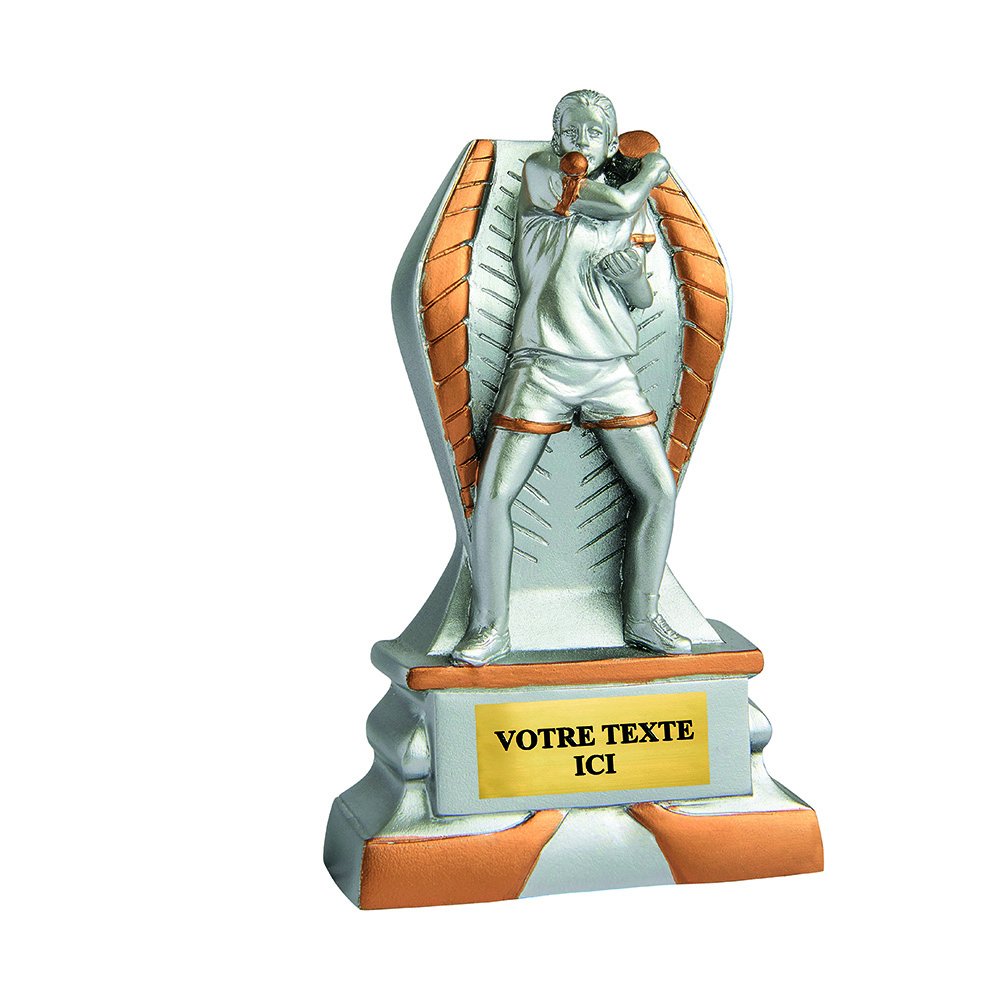 TROPHÉE RÉSINE DISCIPLINE ÉCO ARGENT / OR PÉTANQUE 12 CM - RS5144